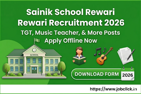 Sainik School Rewari Recruitment 2026
