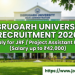 Dibrugarh University Recruitment 2026